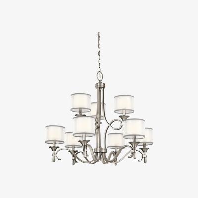 Olivia's Elstead Lacey 9 Light Chandelier Antique Pewter