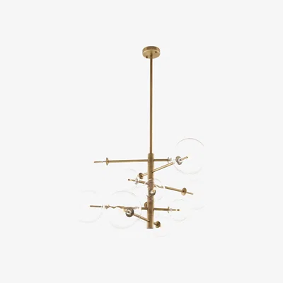 Olivia's Eichholtz Argento Chandelier in Antique Brass Finish