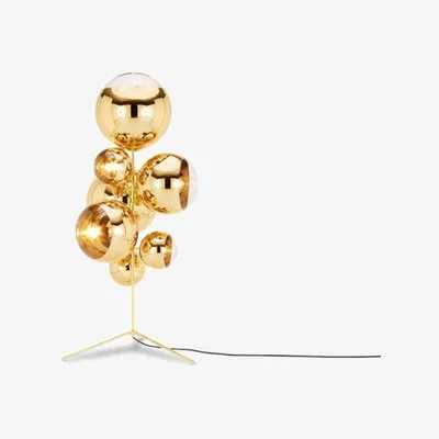 Olivia's Tom Dixon Mirror Ball Gold Stand Chandeliereu