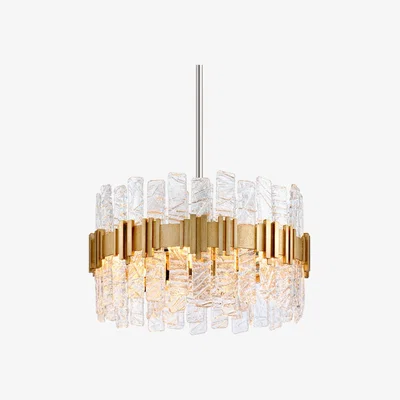 Olivia's Hudson Valley Lighting Ciro Copper Base And Clear Shade Chandelier
