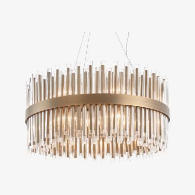 Olivia's Astley Colmar Round Chandelier Antique Brass And Clear Glass | Outlet