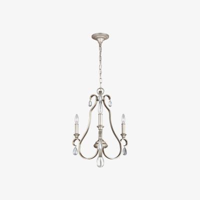 Olivia's Elstead DeWitt 3 Light Sunrise Chandelier Silver