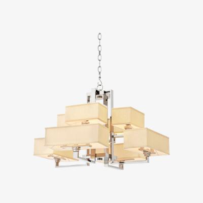 Olivia's Eichholtz Furstenberg Chandelier Nickel Finish