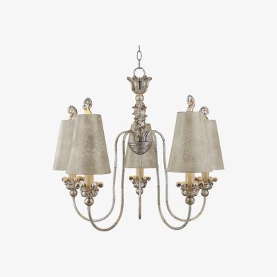 Olivia's Elstead Remi 5 Light Chandelier Silver and Gold