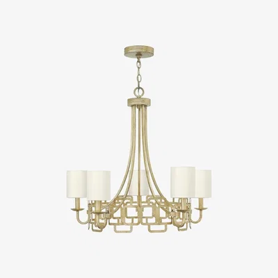 Olivia's Elstead Sabina 5 Light Chandelier Silver Leaf