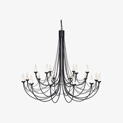Olivia's Elstead Carisbrooke 18 Light Chandelier Black