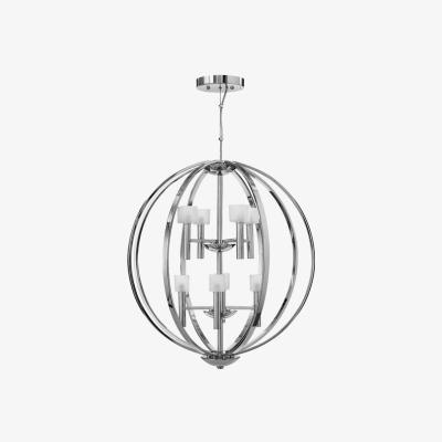 Olivia's Quintessentiale Mondo Polished Chrome 8 Light Pendant