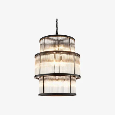 Olivia's Eichholtz Chandelier Palmera Bronze Highlight Finish