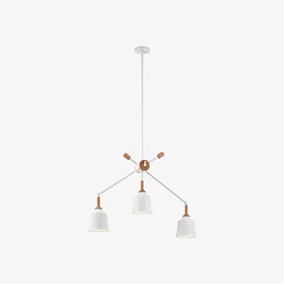 Olivia's Elstead Danika 3 Light Chandelier White