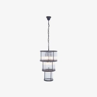 Olivia's Olivia's Salsa Antique 3 Tier Chandelier Black