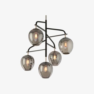 Olivia's Hudson Valley Lighting Odyssey Hand-Worked Iron 5lt Pendant Large