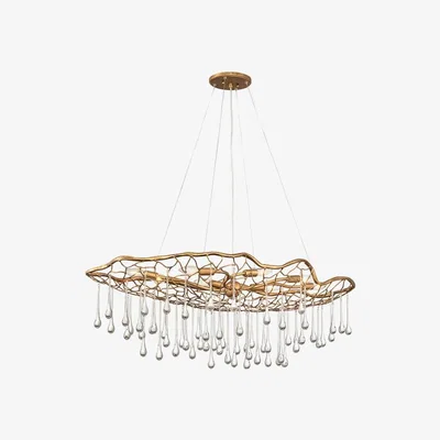 Olivia's Quintessentiale Laguna Burnished Gold 8 Light Chandelier