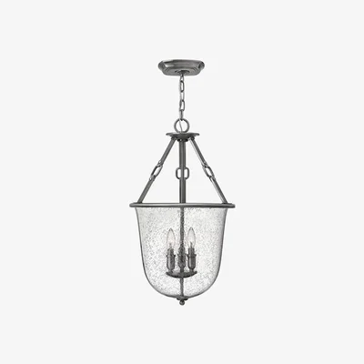 Olivia's Elstead Dakota 3 Light Chandelier Polished Antique Nickel