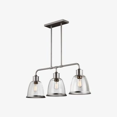 Olivia's Elstead Hobson 3 Light Chandelier Satin Nickel