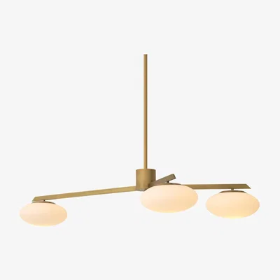 Olivia's Eichholtz Small Evergreen Rectangular Chandelier in Antique Brass