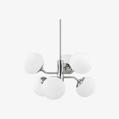 Olivia's Hudson Valley Lighting Estee 6 Light Chandelier in Polished Nickel