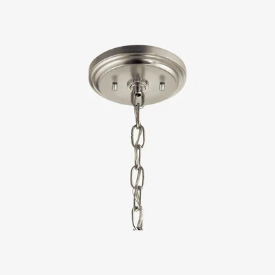 Olivia's Kichler Deryn 3 Light Chandelier in Antique Grey