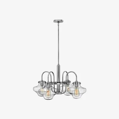 Olivia's Elstead Congress 4 Light Chandelier Chrome