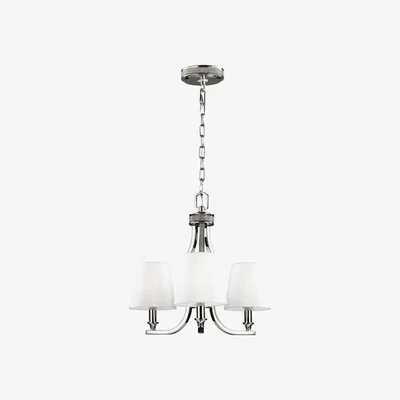 Olivia's Elstead Pave 3 Light Chandelier Polished Nickel