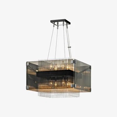 Olivia's Hudson Valley Lighting Apollo Hand-Worked Iron 8lt Chandelier