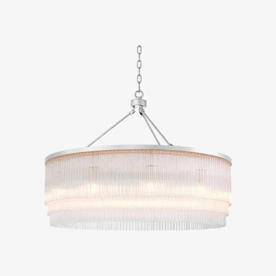 Olivia's Eichholtz Hector Large Chandelier in Nickel Finish
