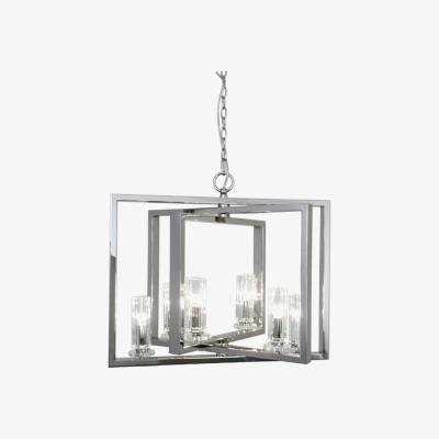 Olivia's RV Astley Saturn 6 Arm Angled Chandelier Nickel