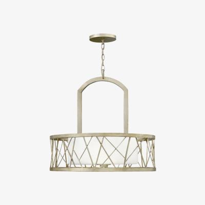 Olivia's Elstead Nest 3 Light Chandelier Silver Leaf