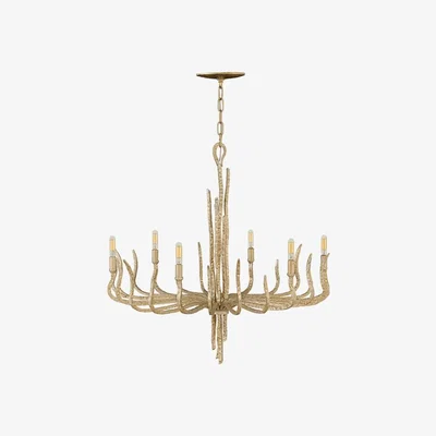 Olivia's Elstead Spyre 6 Light Chandelier Champagne Gold