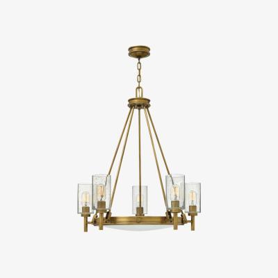 Olivia's Elstead Collier 5 Light Chandelier Heritage Brass