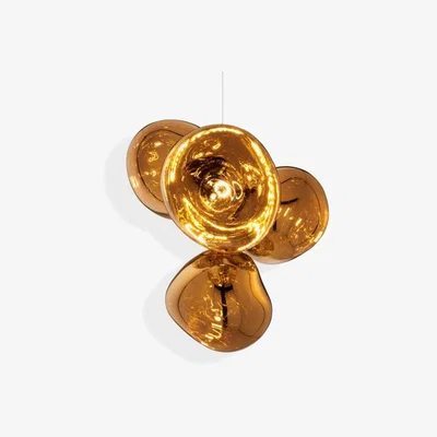 Olivia's Tom Dixon Melt Chandelier in Gold / Large