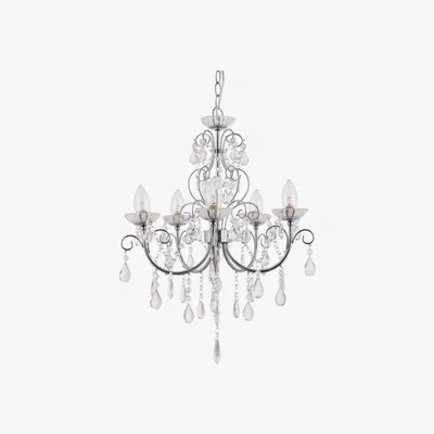 Olivia's Gallery Direct Tabitha Chandelier / White / 8
