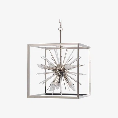 Olivia's Libra Small Starburst Chandelier Silver