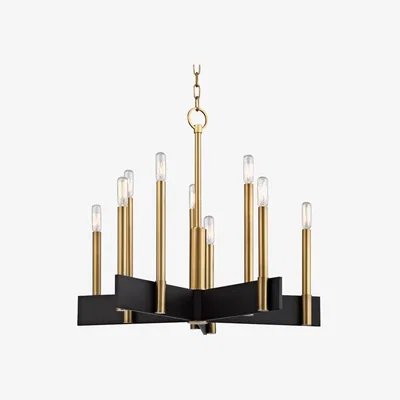 Olivia's Hudson Valley Lighting Abrams Steel 10 Light Chandelier | Outlet