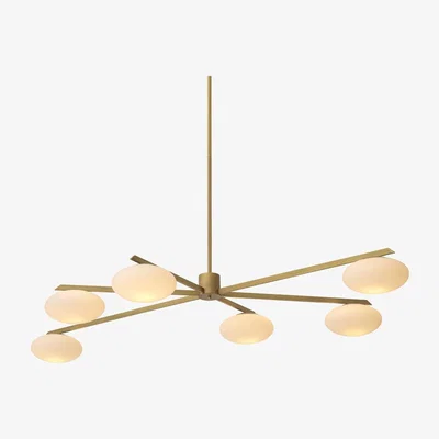 Olivia's Eichholtz Large Evergreen Rectangular Chandelier in Antique Brass
