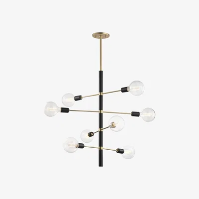 Olivia's Hudson Valley Lighting Astrid Chandelier in Aged Brass / 8 Light
