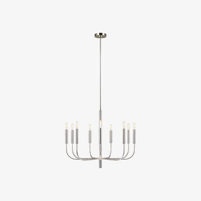 Olivia's Elstead Brianna 9 Light Chandelier Polished Nickel
