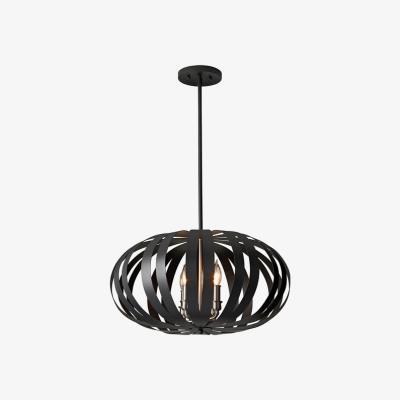 Olivia's Elstead Woodstock 4 Light Chandelier Textured Black