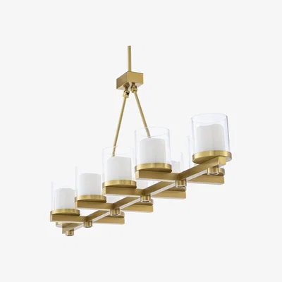 Olivia's Eichholtz Donovan Chandelier in Antique Brass Finish