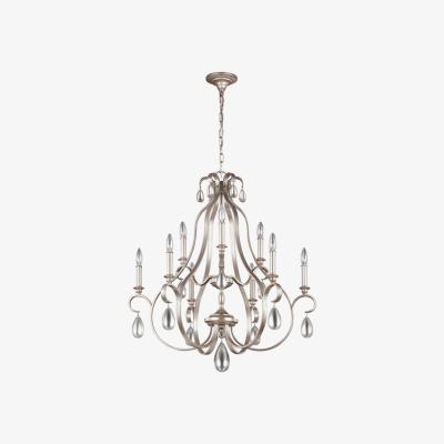 Olivia's Elstead DeWitt 9 Light Sunrise Chandelier Silver