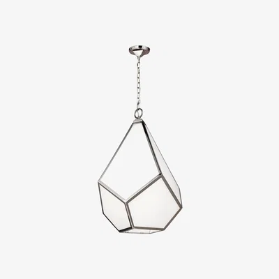 Olivia's Elstead Feiss Diamond 4 Light Chandelier Polished Nickel