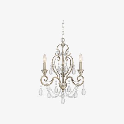 Olivia's Elstead Lakeside 3 Light Chandelier Vintage Gold