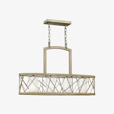 Olivia's Elstead Nest 4 Light Chandelier Silver Leaf
