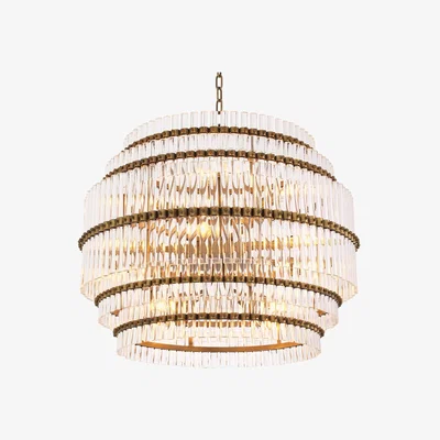 Olivia's Eichholtz Scottsdale Round Chandelier in Antique Brass