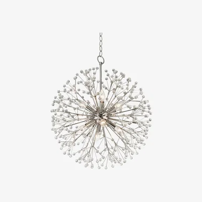 Olivia's Hudson Valley Lighting Dunkirk Steel 8 Light Chandelier (6020-PN-CE)