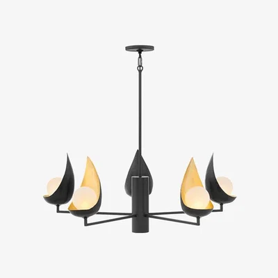 Olivia's Quintessentiale Ren Black and Gold Chandelier