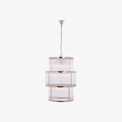 Olivia's Olivia's Salsa 3 Tier Drum Chandelier Nickel Finish