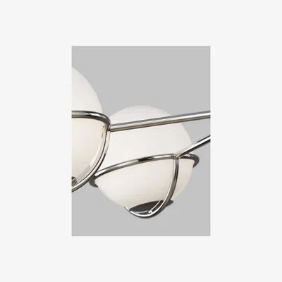 Olivia's Elstead Apollo 5 Light Chandelier Polished Nickel