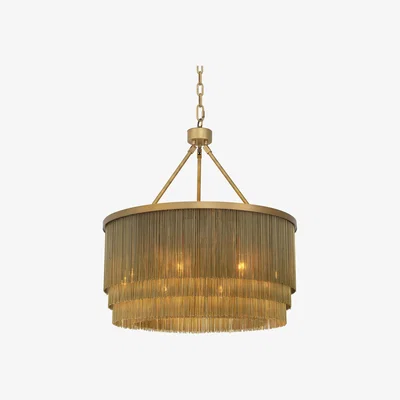 Olivia's Eichholtz Small Tissot Round Chandelier in Antique Brass