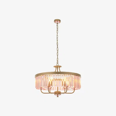 Perch and Parrow Aurora Princess Chandelier in Blush