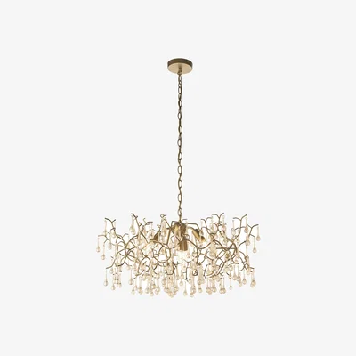 Perch and Parrow Ena Hanging Chandelier in Gold